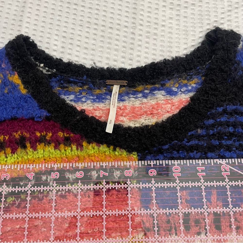 Free People ❄️ acrylic alpaca blend multi color sweater - Picture 2 of 7